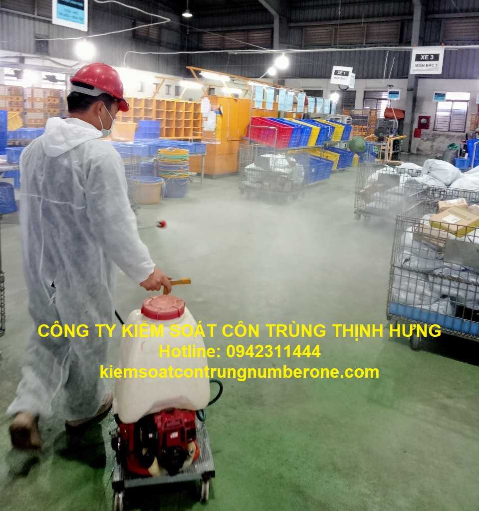 Phun diệt muỗi kho xưởng sản xuất